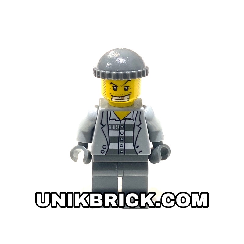 Lego UNIK BRICK City Robber (Mẫu 3) Tên cướp áo xám chính hãng (như hình).