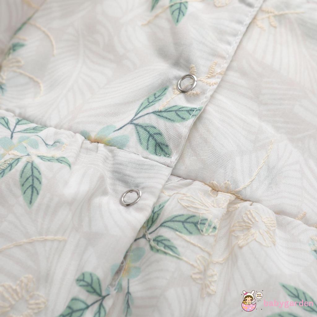 Bộ áo liền quần cổ vuông tay ngắn thêu hoa thời trang mùa hè cho bé gái từ 0-24 tháng tuổi