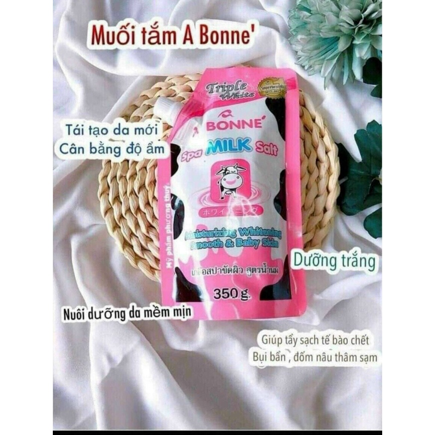 Muối tắm sữa bò tẩy tế bào chết body A Bonne’ Spa Milk Salt 350 gam Thái Lan [Sạch 100%-Hàng Auth] | BigBuy360 - bigbuy360.vn