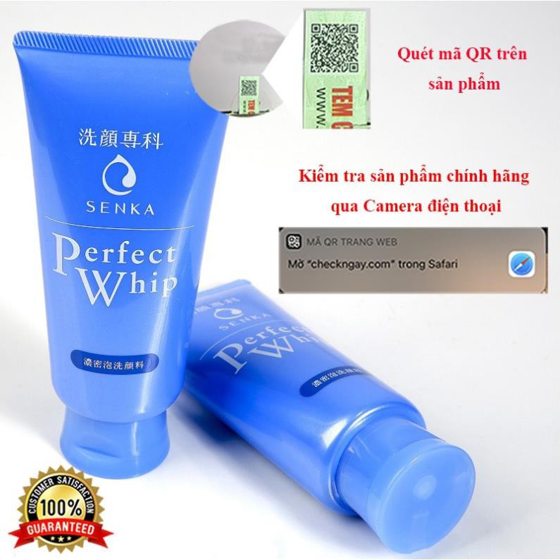 Hàng Hàn- Sữa Rửa Mặt Senka Perfect Whip 120g Nhật Bản