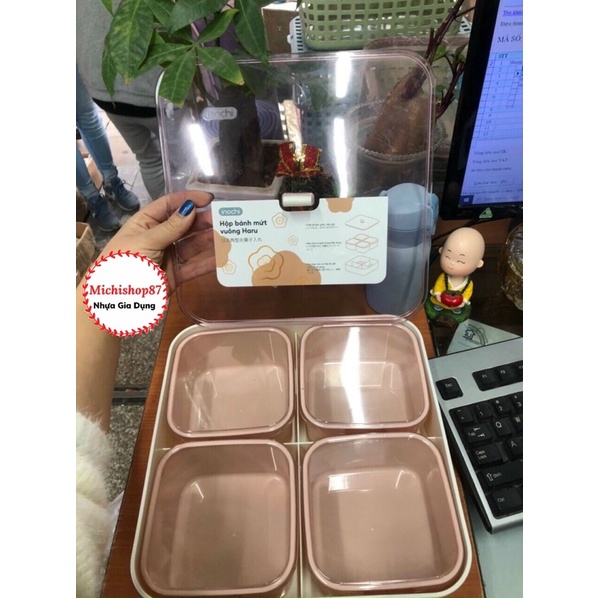 Hộp Đựng Mứt, Bánh Kẹo Tết, Khay Đựng Mứt Hình Bông Hoa/ Tròn/ Vuông Haru Inochi Cao Cấp