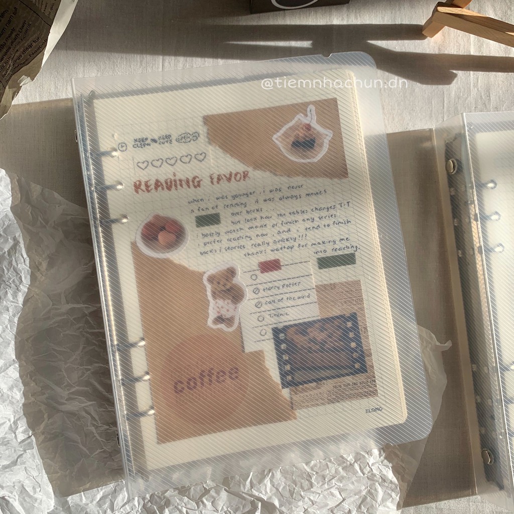 SỔ CÒNG BINDER SIZE A5 GIẤY 120GSM 6 LỖ (ảnh thật có video test giấy) - sổ gồm 200 ruột giấy và còng - Tiệm nhà Chun