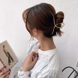 Korean Style Geometric Design Metallic Pearl / Pearl Hairpin With