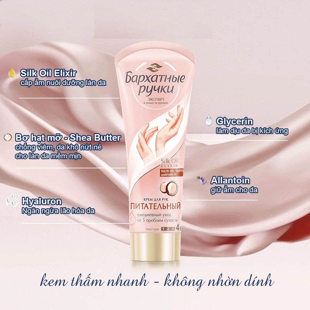 Kem Dưỡng Da Tay Silky Hands Cao Cấp Dưỡng Mịn Màng Giảm Nhăn