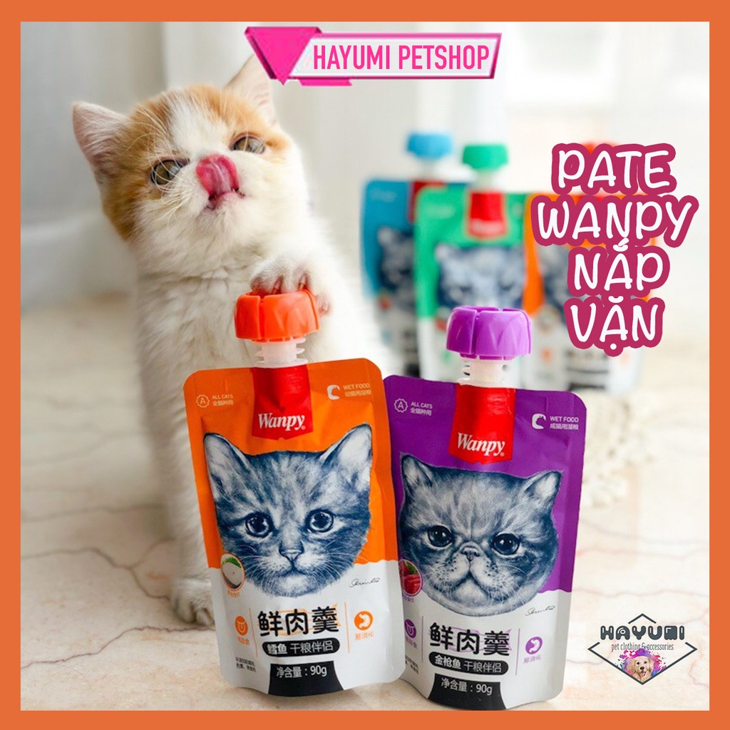 PATE WANPY NẮP VẶN 90G DÀNH CHO MÈO - HAYUMI PETSHOP