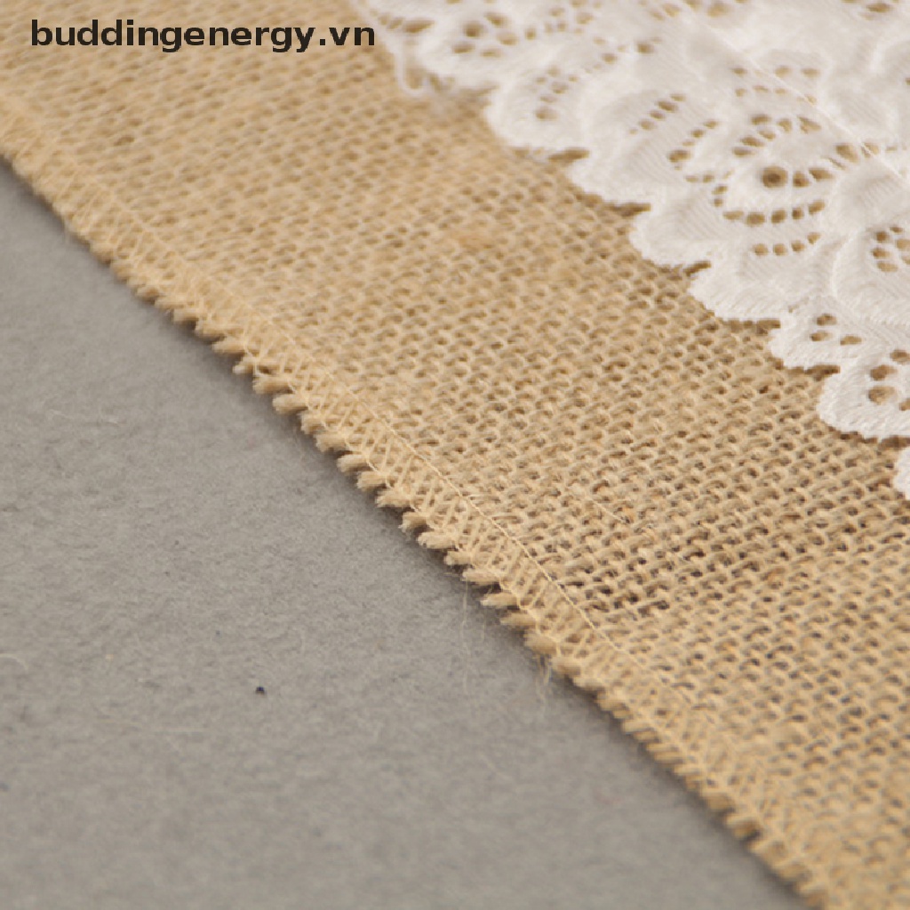 Khăn Trải Bàn Vải Bố Phối Ren Trang Trí
