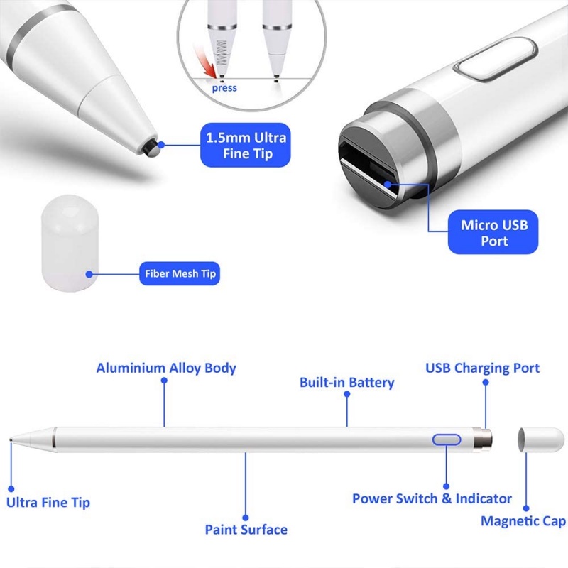 Bút cảm ứng Fonken 2 trong 1 đa năng cho điện thoại android / máy tính bảng