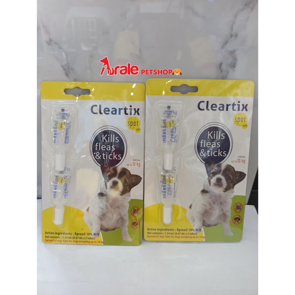 Thuốc nhỏ gáy Cleartix cho chó dưới 10kg ( 1 tuýp )