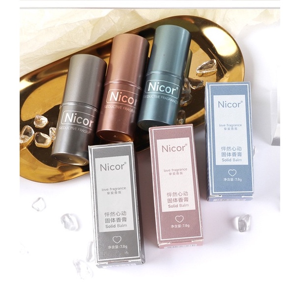 Nước Hoa Khô Nicor Dạng Sáp Lưu Hương Thơm Lâu Cho Nam Và Nữ