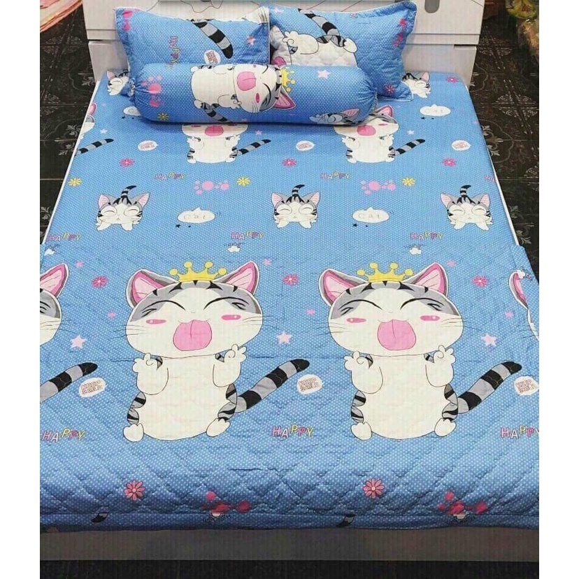 Bộ Ga gối 1mx2m1 ga 2 vỏ gốiCotton Poly,có chọn mẫu,MẪU MÈO THẦN TÀI