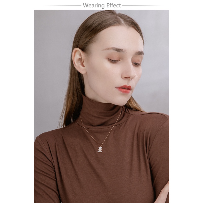 Dây chuyền vòng cổ nữ titan gấu tim X8-304A - CAM KẾT KHÔNG GỈ, KHÔNG BAY MÀU - BẢO HÀNH 12 THÁNG