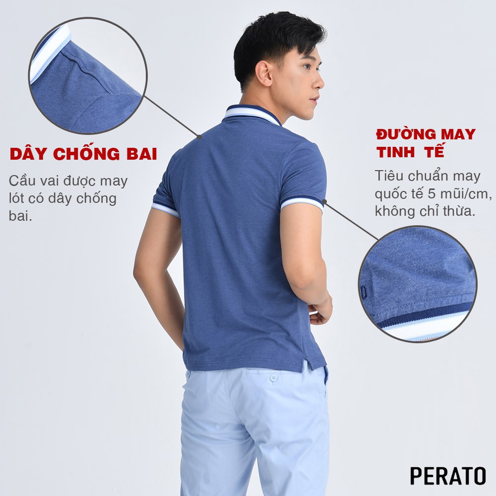 [MUA 2 GIẢM 40K] Áo Polo Nam PERATO (3 màu) Trơn Premium, Chất Liệu Thun Co Giãn, Thấm Hút Mồ Hôi Tốt | BigBuy360 - bigbuy360.vn