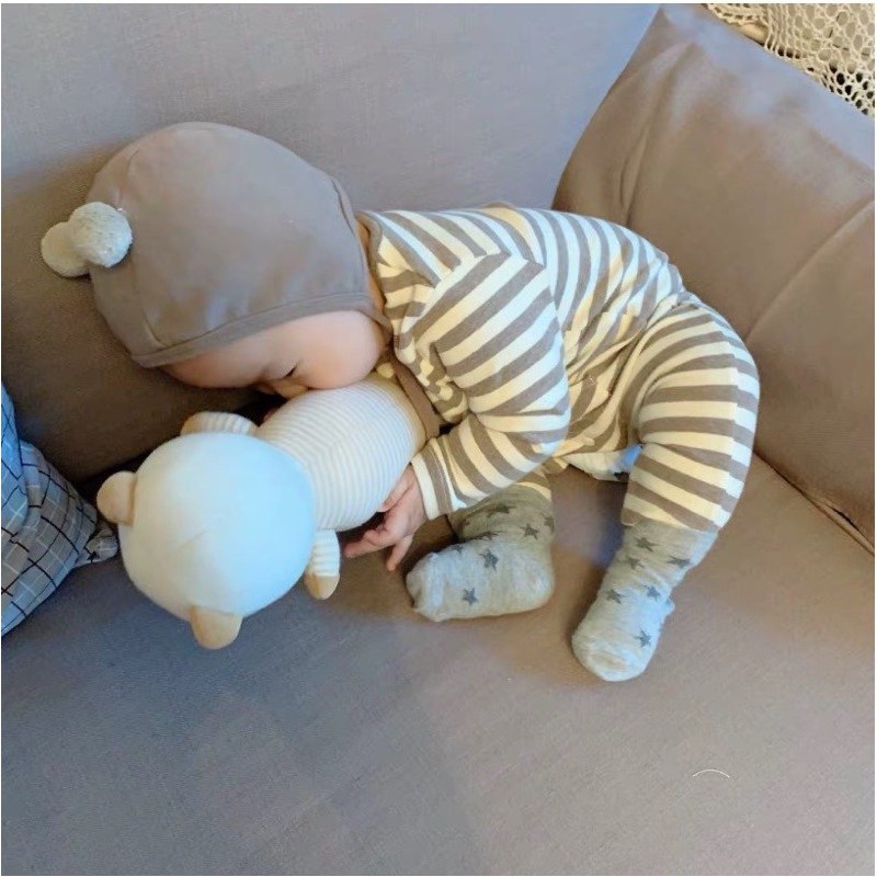 Mũ cotton 2 cục bông cho bé