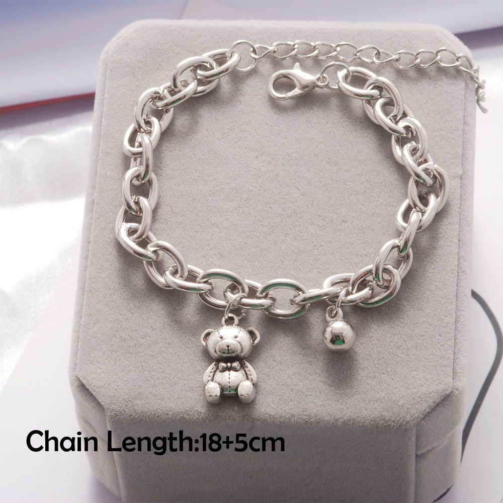 Vòng Tay Hình Gấu Đơn Giản Kiểu Dáng Mới|Vòng Tay Đính Hạt Dễ Thương Thời Trang Cho Nữ