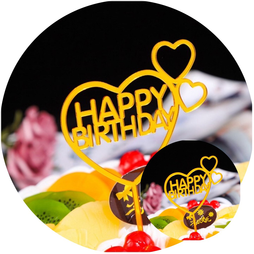 Phụ Kiện Trang Trí Bánh Sinh Nhật Bánh Kem - Combo 10 chiếc Meka Meka 3 tim