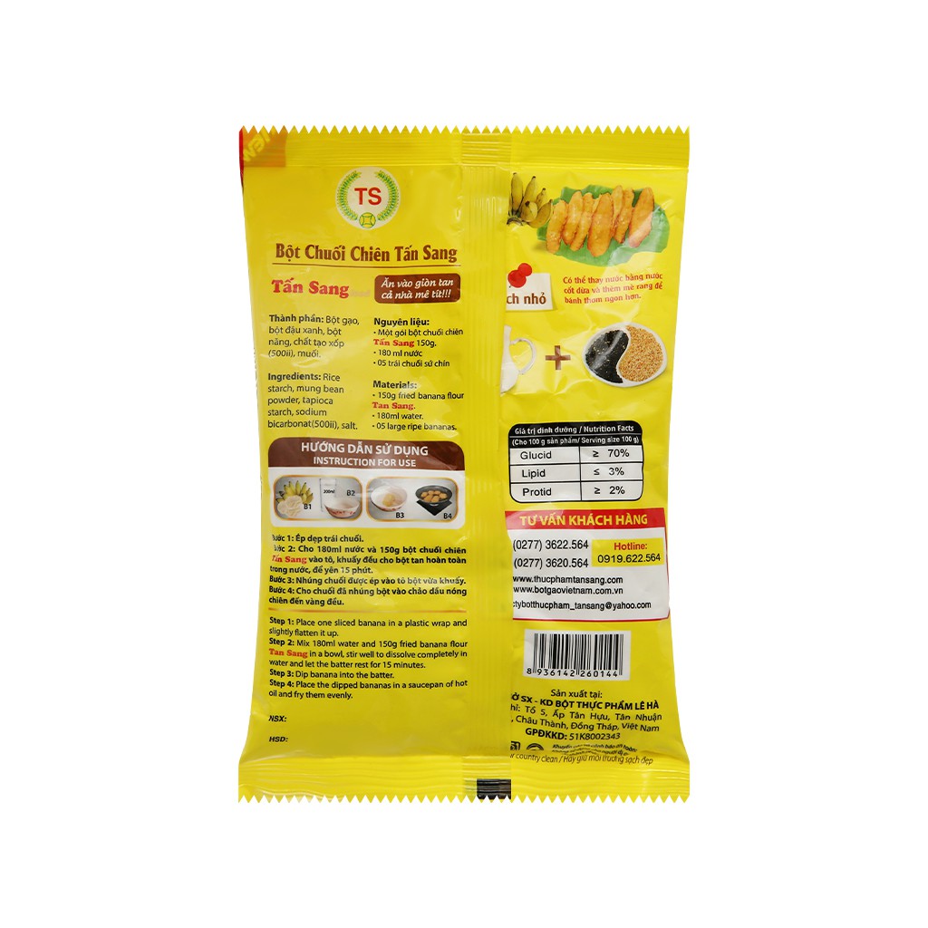 Bột chuối chiên Tấn Sang gói 150g