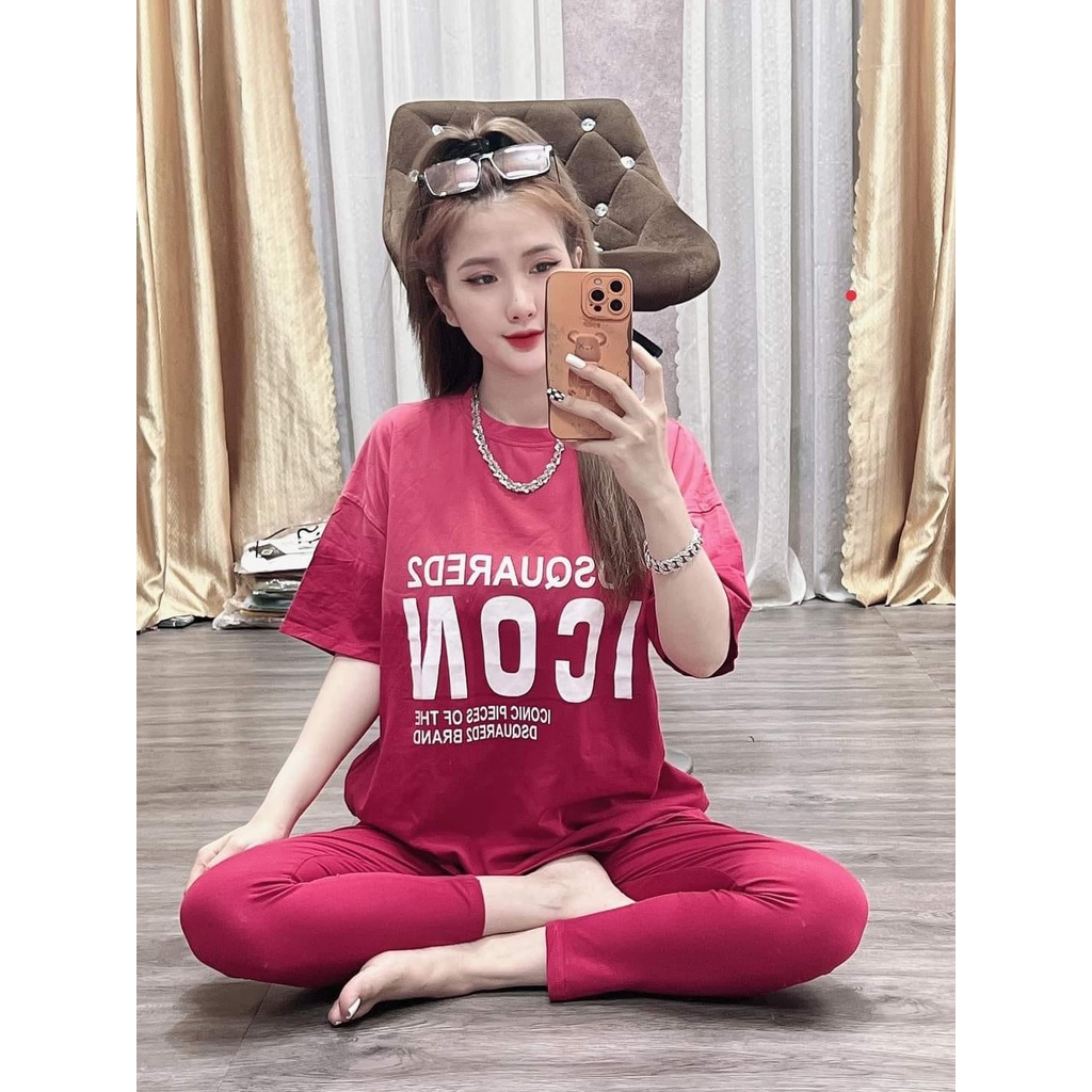 Đồ Bộ Dài Thời Trang Logo In Siêu Xinh - Y Hình