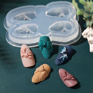 Khuôn silicon nail nơ, gấu làm móng