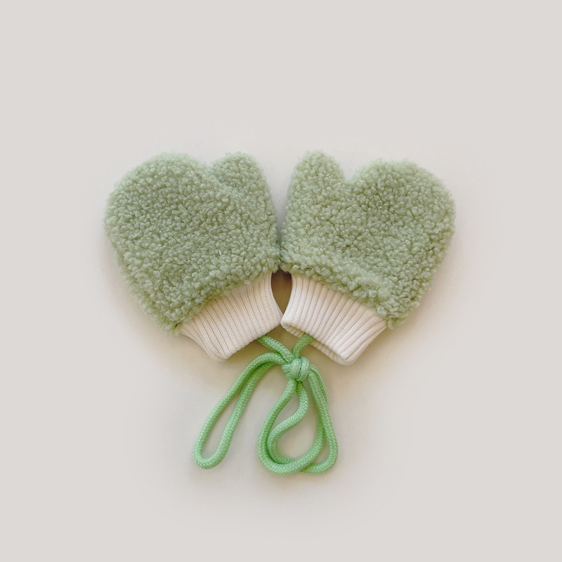 Găng Tay Vải Lông Mềm Mại Ấm Áp Xinh Xắn Cho Bé