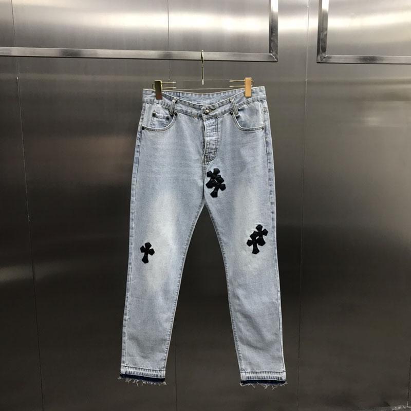 Quần jeans chorme hearts họa tiết cây thánh giá form đứng tôn dáng