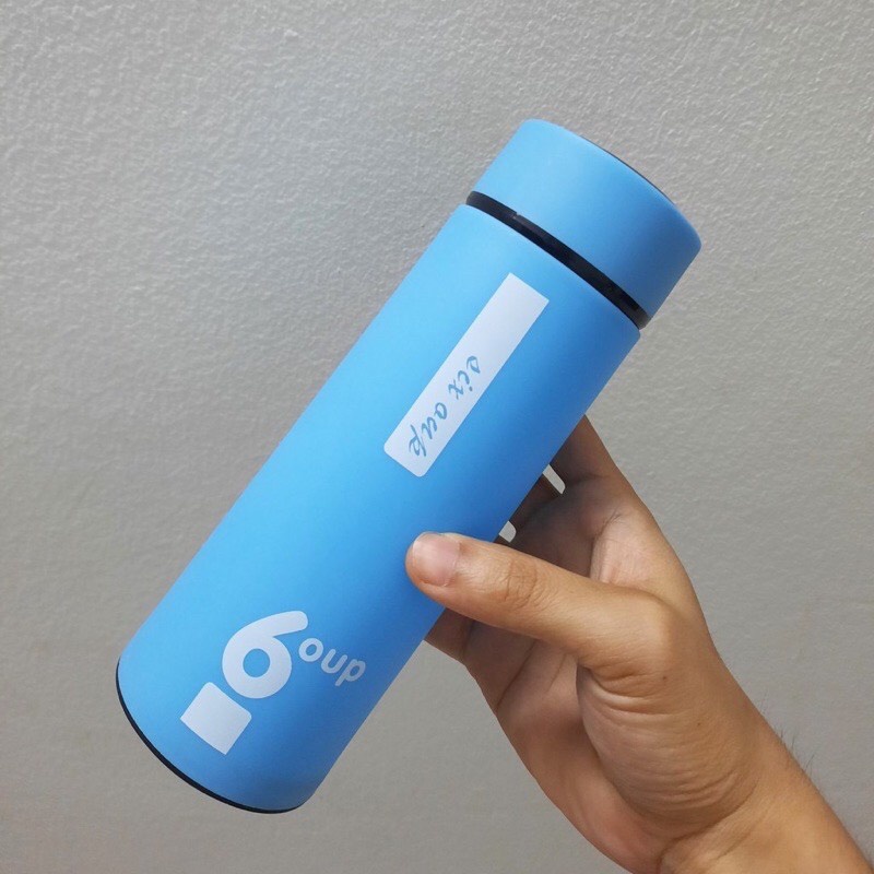 Bình thủy tinh giữ nhiệt 450ml,bình lõi thuỷ tinh 6OUP bọc nhựa chống nóng an toàn tiện dụng