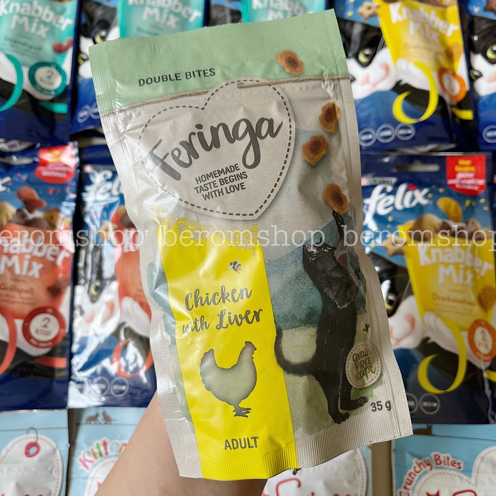 BÁNH THƯỞNG CHO MÈO FERINGA 30G 5 VỊ NHẬP ĐỨC GIÁ CỰC RẺ