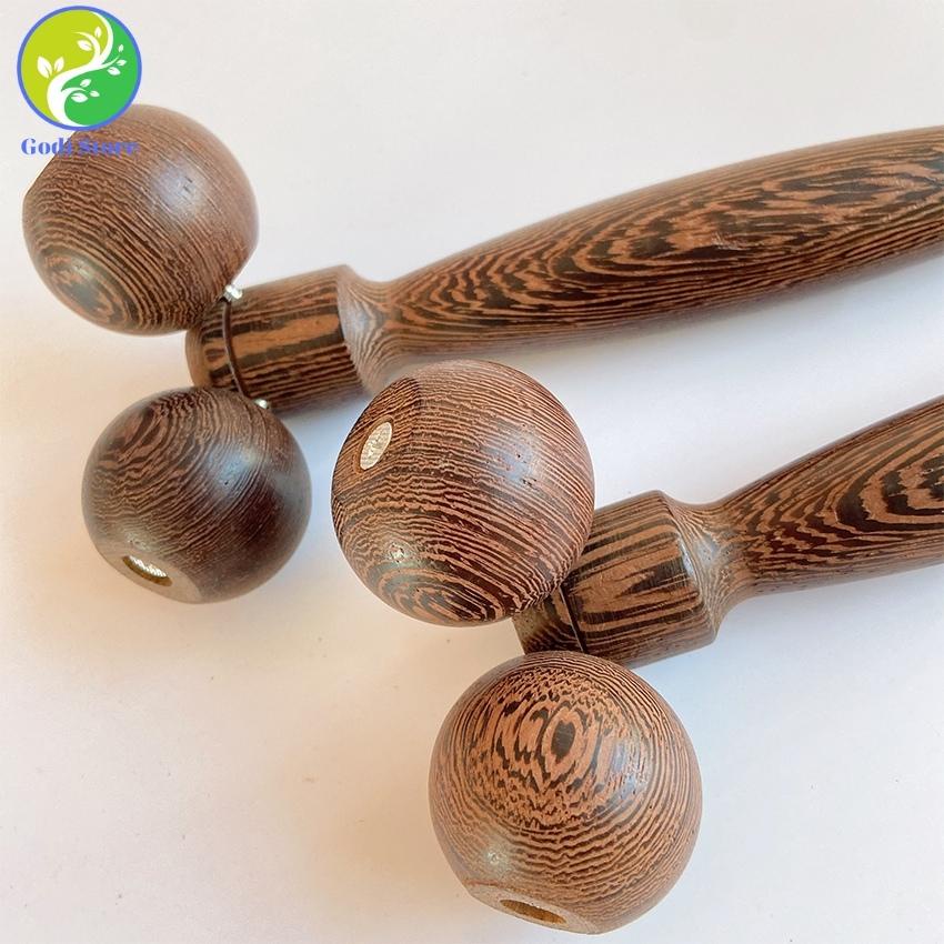 Cây Lăn Mát Xa Mặt, Mũi Cánh Gà Bằng Gỗ Thơm, Hai Bánh Xe Lăn Tròn Giúp Nâng Cơ Mặt Và Thon Gọn Mũi - G80