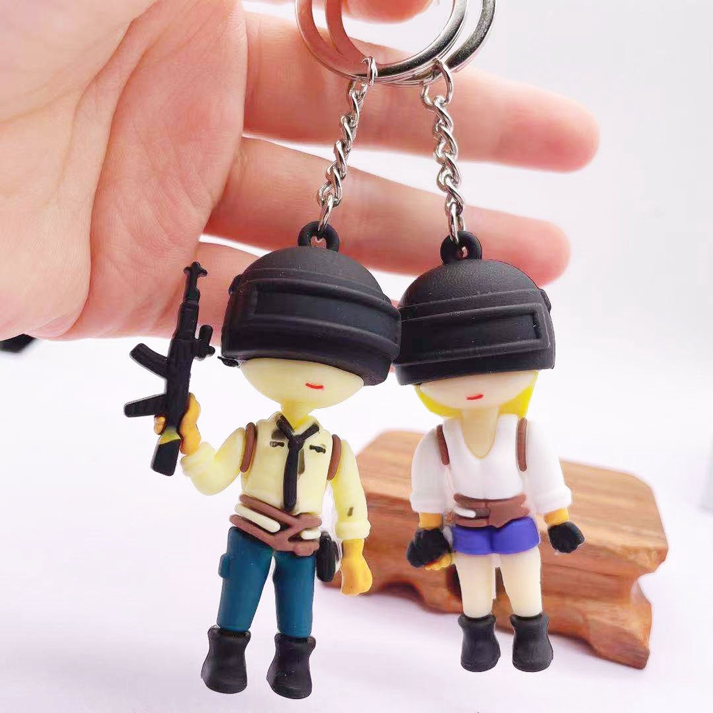 Móc khóa cặp đôi nam nữ 3D nhân vật trong game