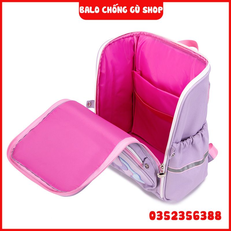 Balo chống gù tiểu học cho bé trai gái, Cặp sách đi học nam nữ cấp 1 hàng cao cấp mẫu mới nhất, ba lô cho bé