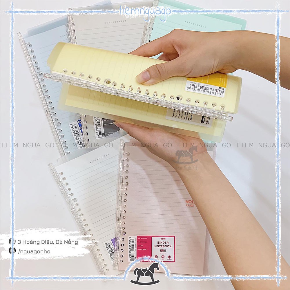 Binder Còng Nhựa Pastel Yoofun - Tiệm Ngựa Gỗ