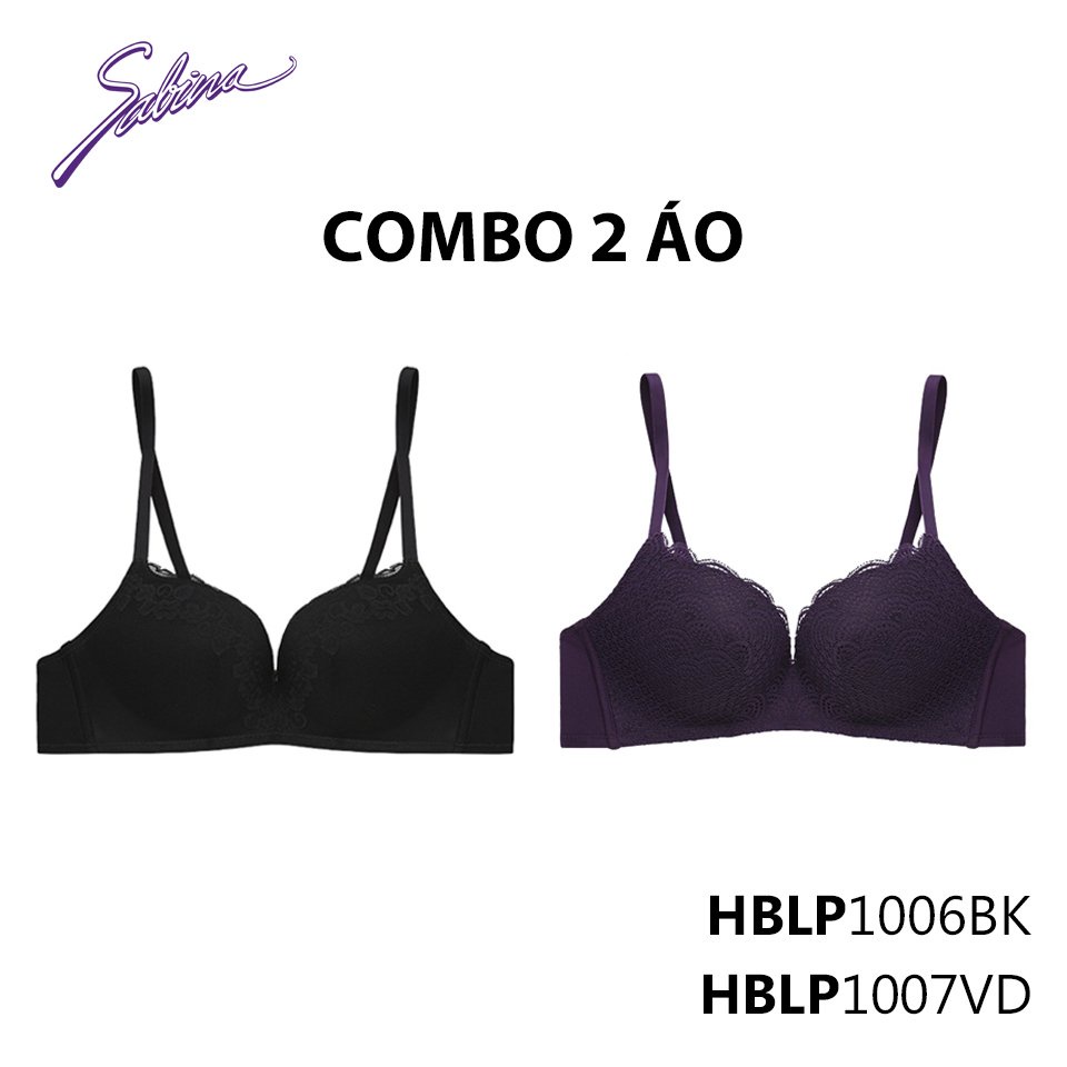 Combo 2 Áo Lót Mút Dày Nâng Ngực Không Gọng Habpy Lady By Sabina HBLP1006BK+HBLP1007VD