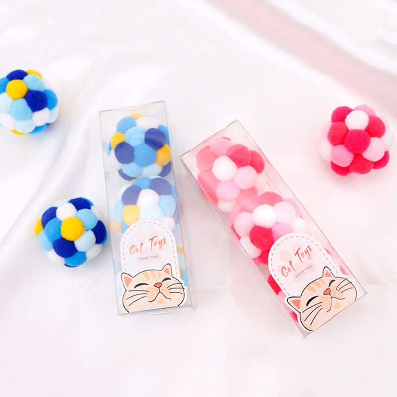 Set 3 Quả Bóng Lông Đồ Chơi Cho Mèo