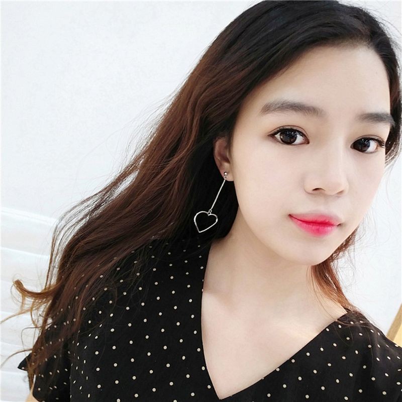 Bông tai kim loại dáng dài mặt hình thần tình yêu Cupid thời trang cá tính