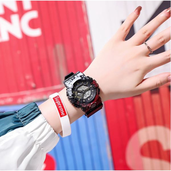 Đồng Hồ Điện Tử Đeo Tay Họa Tiết Hoạt Hình One Piece Naruto Màu Bạc Đạn Chống Thấm Nước Phong Cách Anime Dành Cho Học Sinh