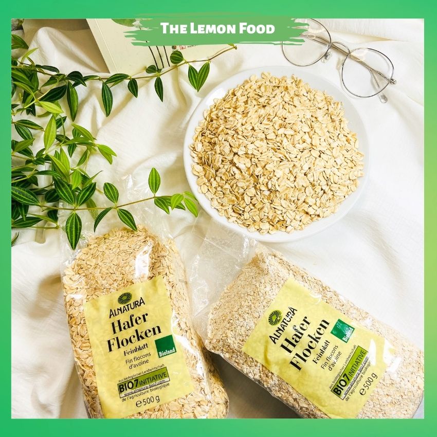 YẾN MẠCH giảm cân Cán Dẹt Cán Vỡ ăn liền, hữu cơ Hafer Floken 500G phù hợp cho bé ăn dặm, ăn kiêng tiểu đường