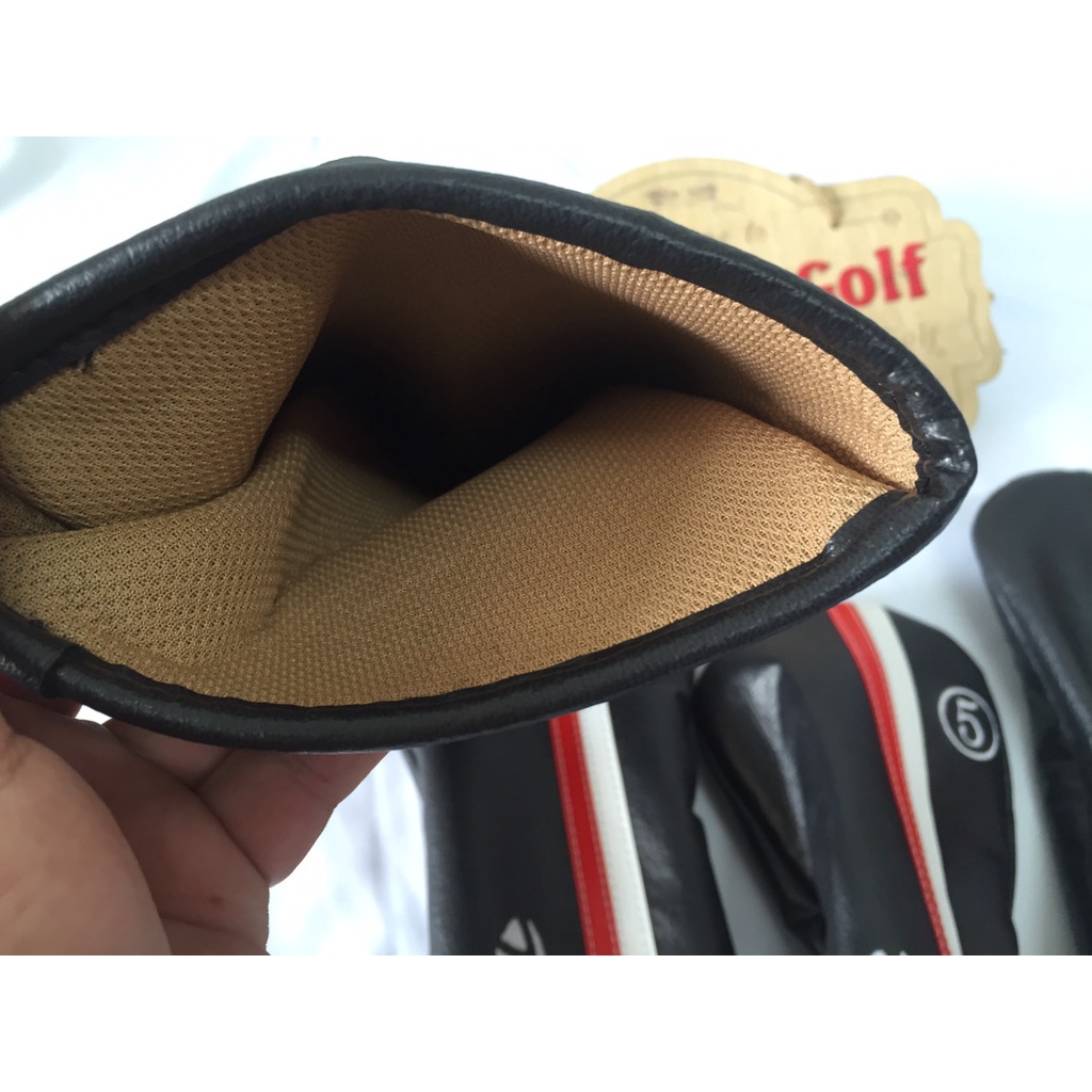 Bao che đầu gậy Golf Taylormade chất liệu da-Cover driver-bọc đầu gậy Golf gậy gỗ-bọc bảo vệ đầu gậy Golf số 0,1,3,5