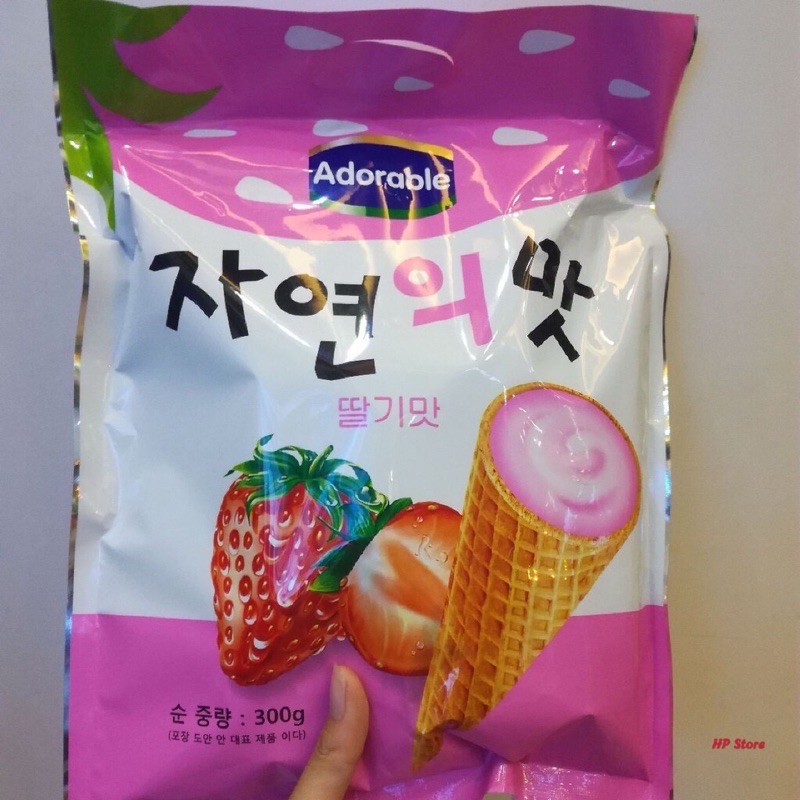 Bánh Kem Ốc Quế Hàn Quốc Adorable Gói 300g Chính Hãng