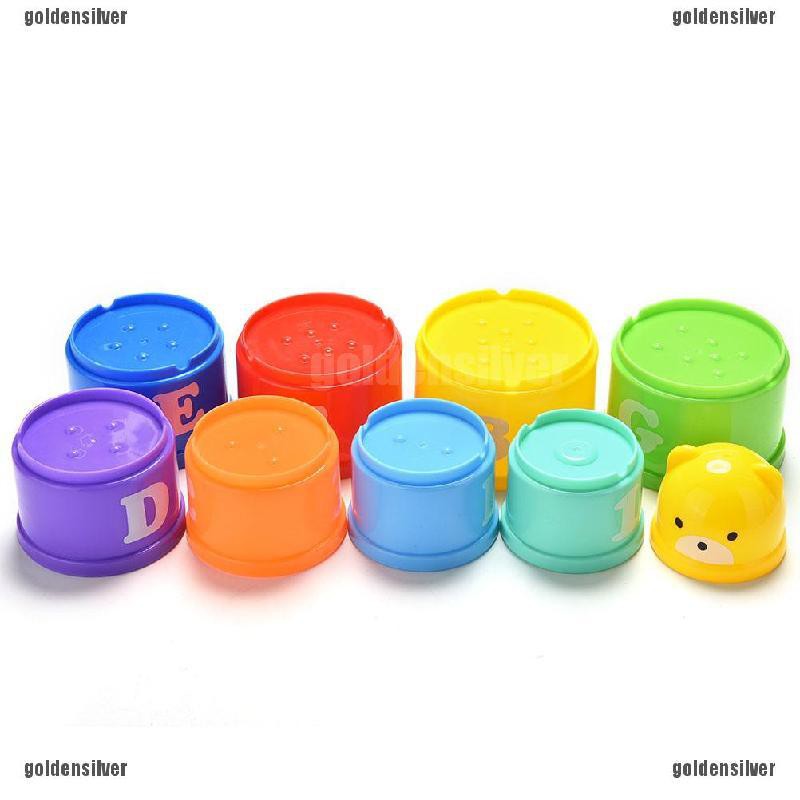 [GDS] Cốc Xếp Chồng Bằng Nhựa Hình Tháp Màu Cầu Vồng Giáo Dục Cho Bé