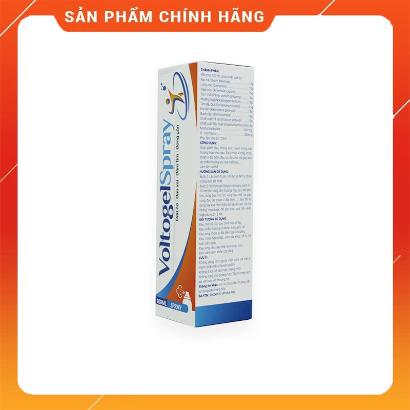 XỊT GIẢM ĐAU VOLTOGELSPRAY  GIẢM ĐAU CƠ - ĐAU VAI - BẦM TÍM - BONG GÂN