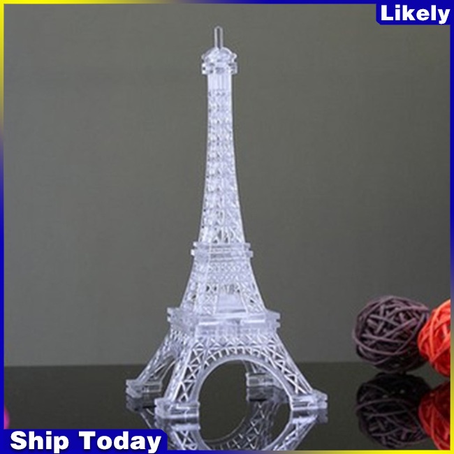 Đèn ngủ để bàn hình tháp Eiffel nhiều màu lãng mạn