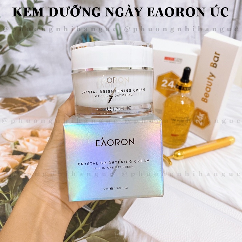 KEM EAORON CRYSTAL WHITE MOISTURISER SPF15 MẪU MỚI DATE 2024
