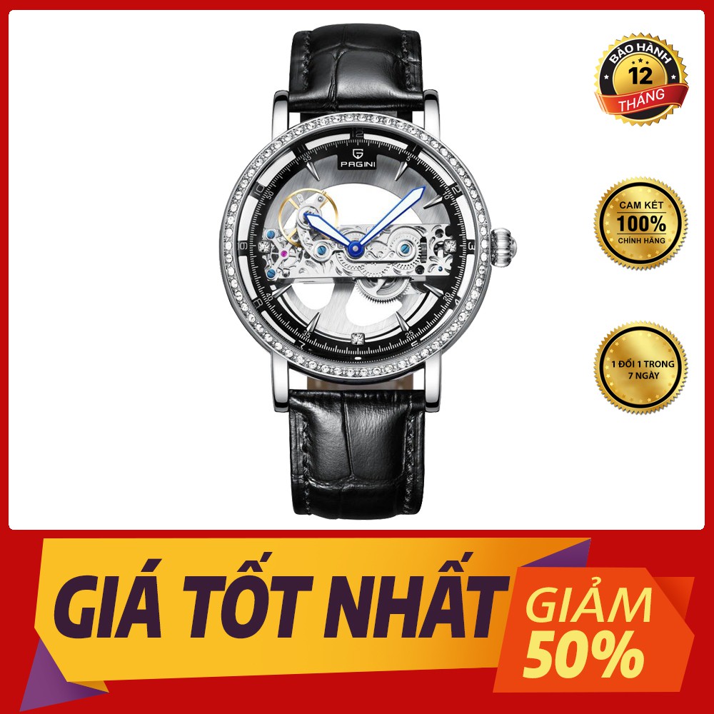 Đồng Hồ Cơ Nam Pagini Xuyên Thấu Cực Chất