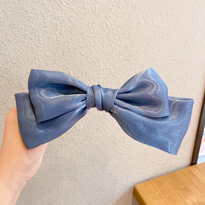 Kẹp Tóc Nơ Lớn Màu Đen Phong Cách Hàn Quốc Cho Nữ