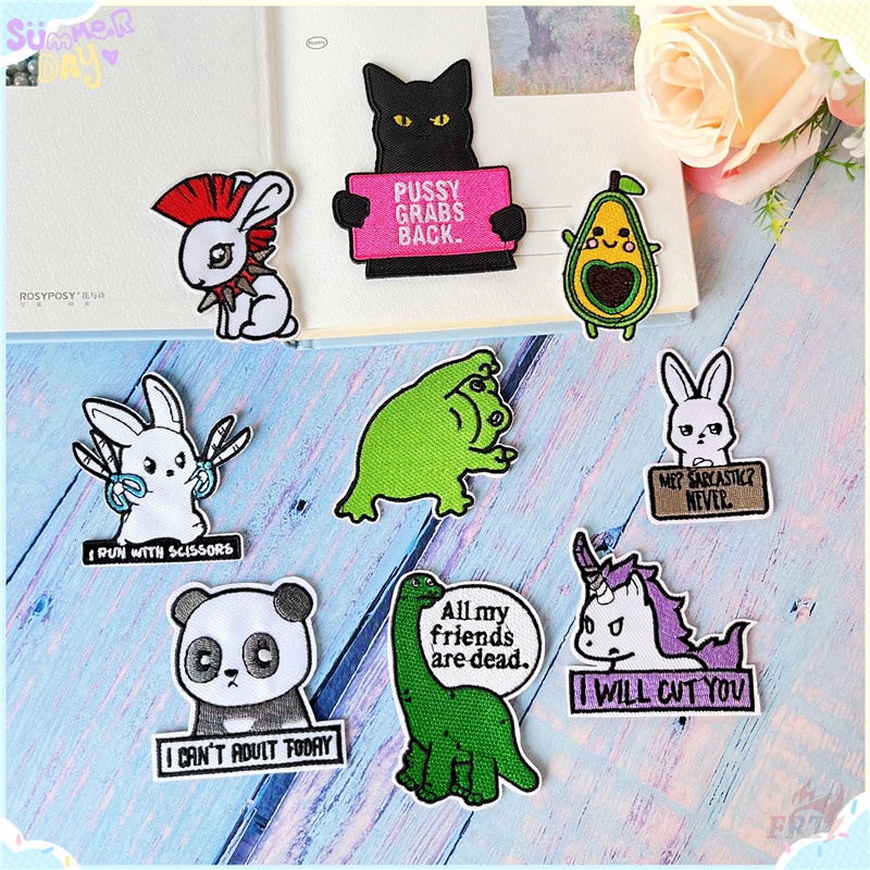 ♚ Miếng Dán Ủi Lên Quần Áo Hình Động Vật ♚ 1 Sticker Ủi Thêu Hình Thú Cưng Đáng Yêu