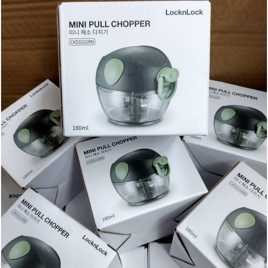 Lock&Lock dụng cụ băm tỏi ớt, rau củ quả LocknLock mini 180ml hình chú heo cực cute ngộ nghĩnh CKS321GRN