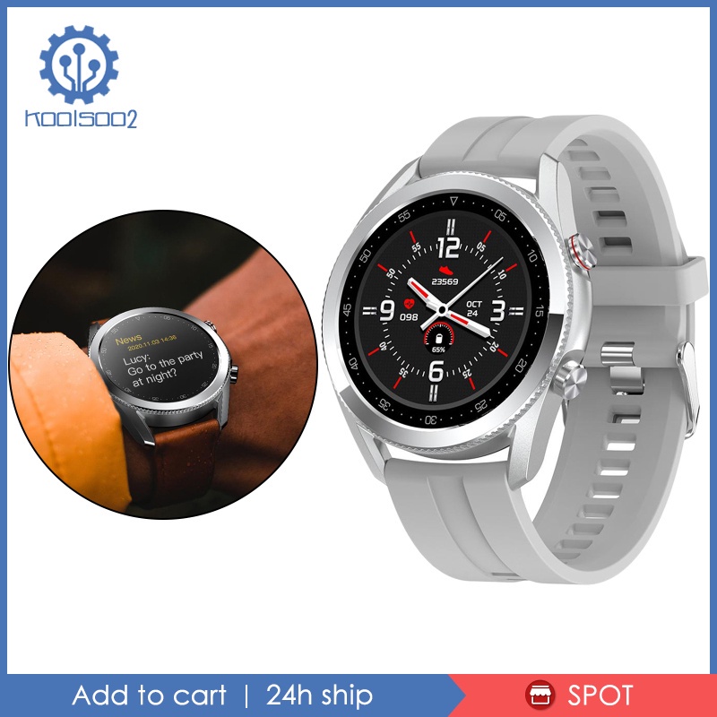 ✨Hàng sẵn sàng✨L19 Smart Watch IP68 Sleep Monitor Sports Fitness Tracker Black Silicone