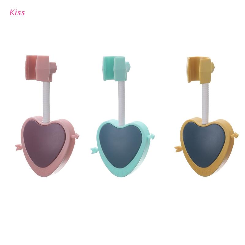 Giá Đỡ Gắn Tường Có Thể Điều Chỉnh Xoay 360 Độ° Giá Đỡ Đầu Vòi Hoa Sen Hình Trái Tim Có Móc Treo Dành Cho Phòng Tắm Trẻ Em Và Người Lớn