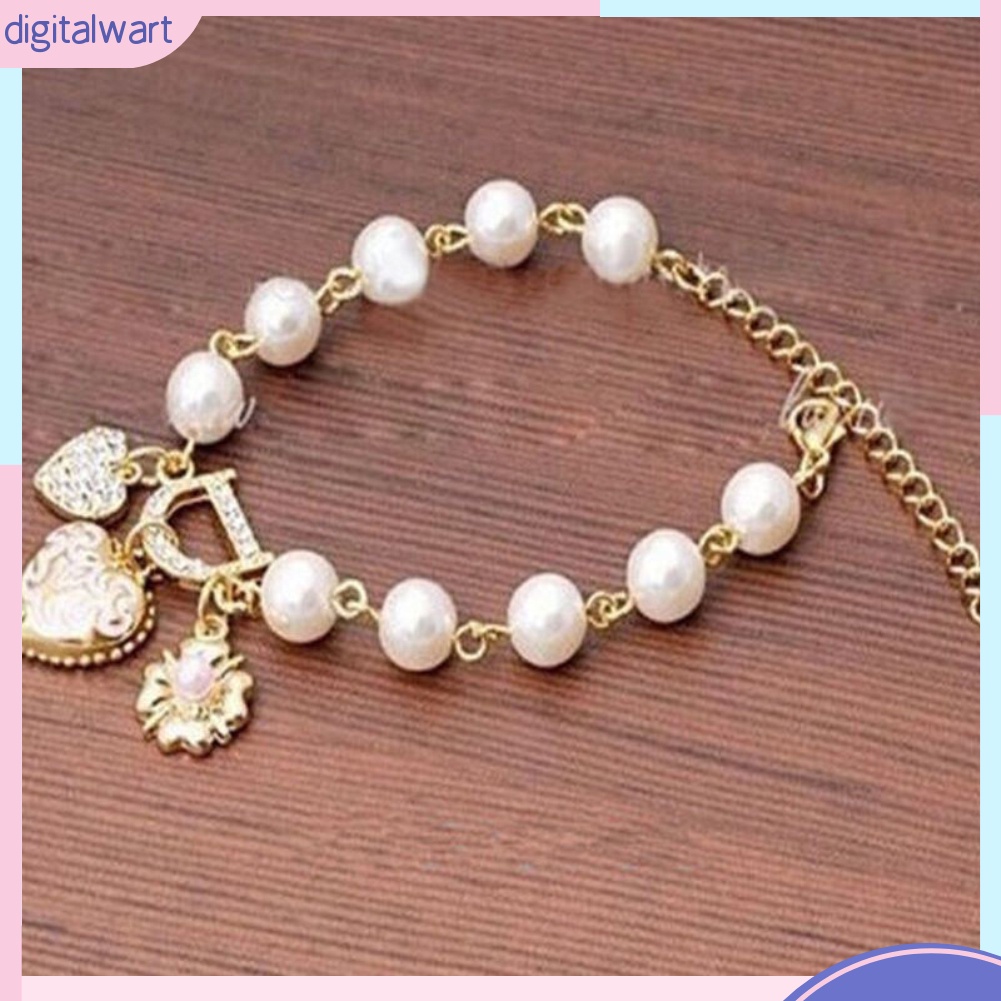 Vòng tay thiết kế chuỗi hạt ngọc trai nhân tạo sang trọng cá tính thanh lịch dành cho nữ