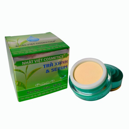 Kem Mụn, Thâm, Mờ sẹo Trà Xanh - Tinh chất Serum NHẬT VIỆT COSMETICS - 13g