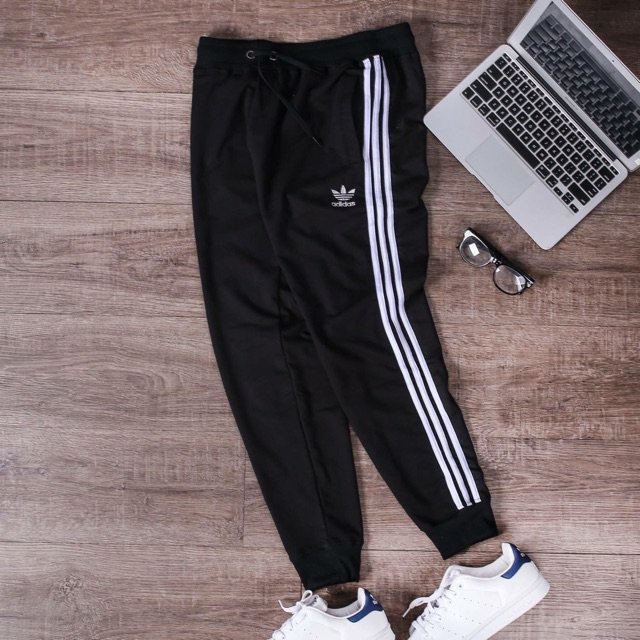 Quần Thể Thao Adidas 3 Sọc Trắng Ống Suông, Ống Bó dành cho Nam